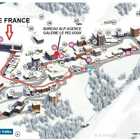 Le France - 3/4 Pers. Exposition Sud - Le France - 338fr - Plagne Centre Mae-9114 Apartamento *